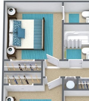 two bedroom floor plan